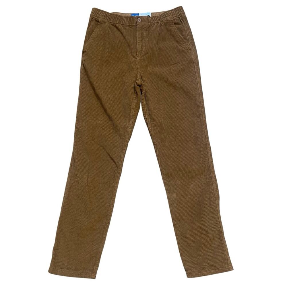 Old Navy Brown Corduroy Pants Women’s XXL High Rise Pull On Elastic Waist